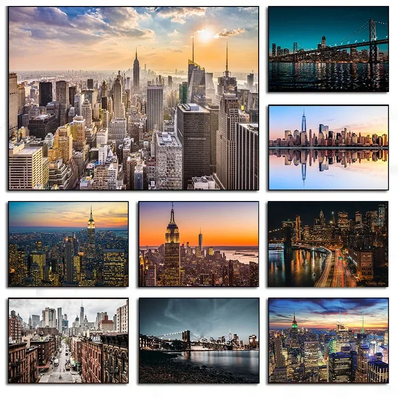 Photography New York - Póster de edificio de neón con