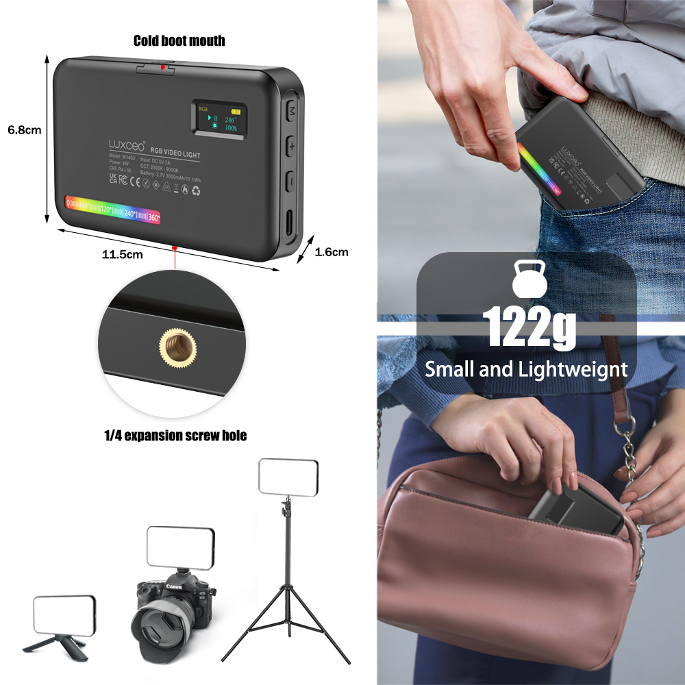 LUXCEO V10 PRO luz de vídeo RG - Video Led Light Panel reseña y precio