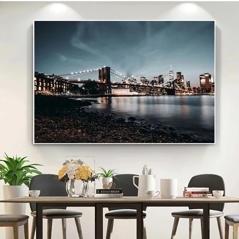 Póster de edificio de neón con - Photography New York reseña y precio