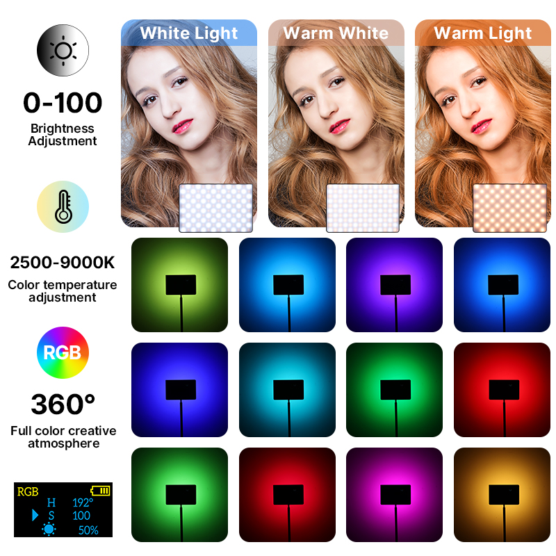 Ulanzi LT003 15W RGB luz de ví - Video Led Light Panel reseña y precio