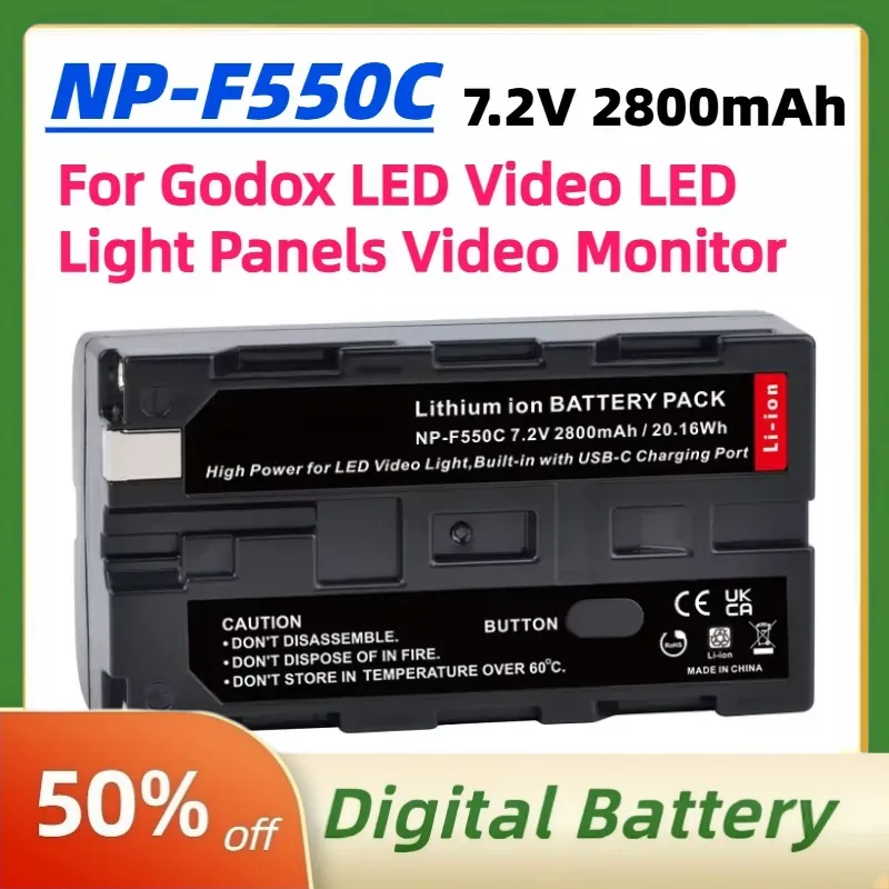 Batería NP-F550C NP-F550 F570  - Video Led Light Panel reseña y precio