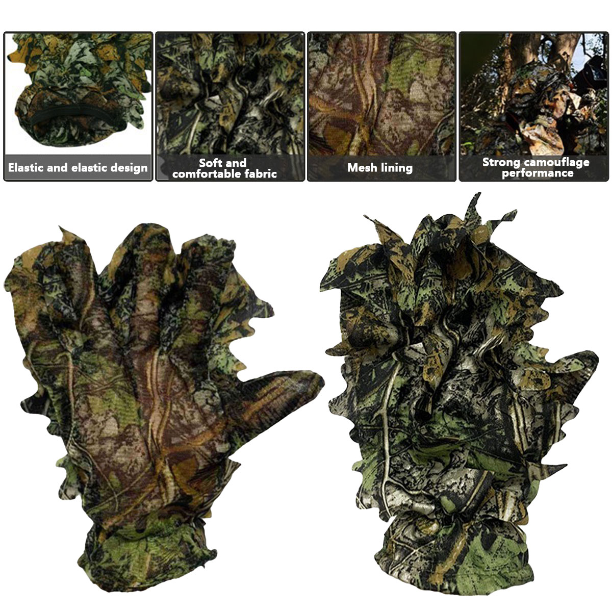 Guantes de camuflaje 3D con di - Photography Training reseña y precio